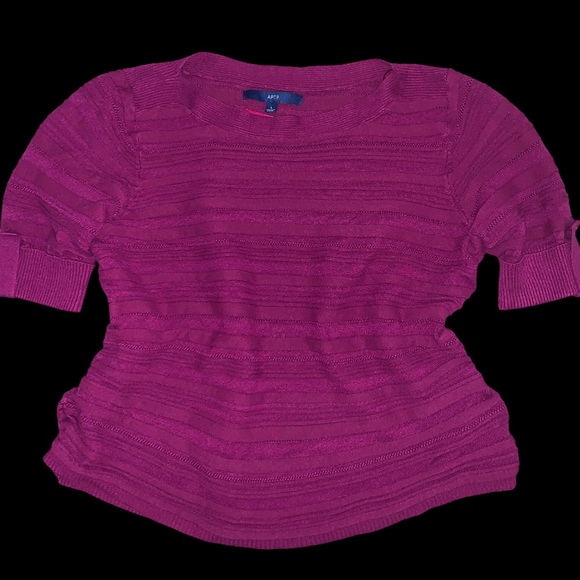 Apt. 9 Sweaters - APT. 9 Short-Sleeve Knit Sweater Fuchsia/Purple